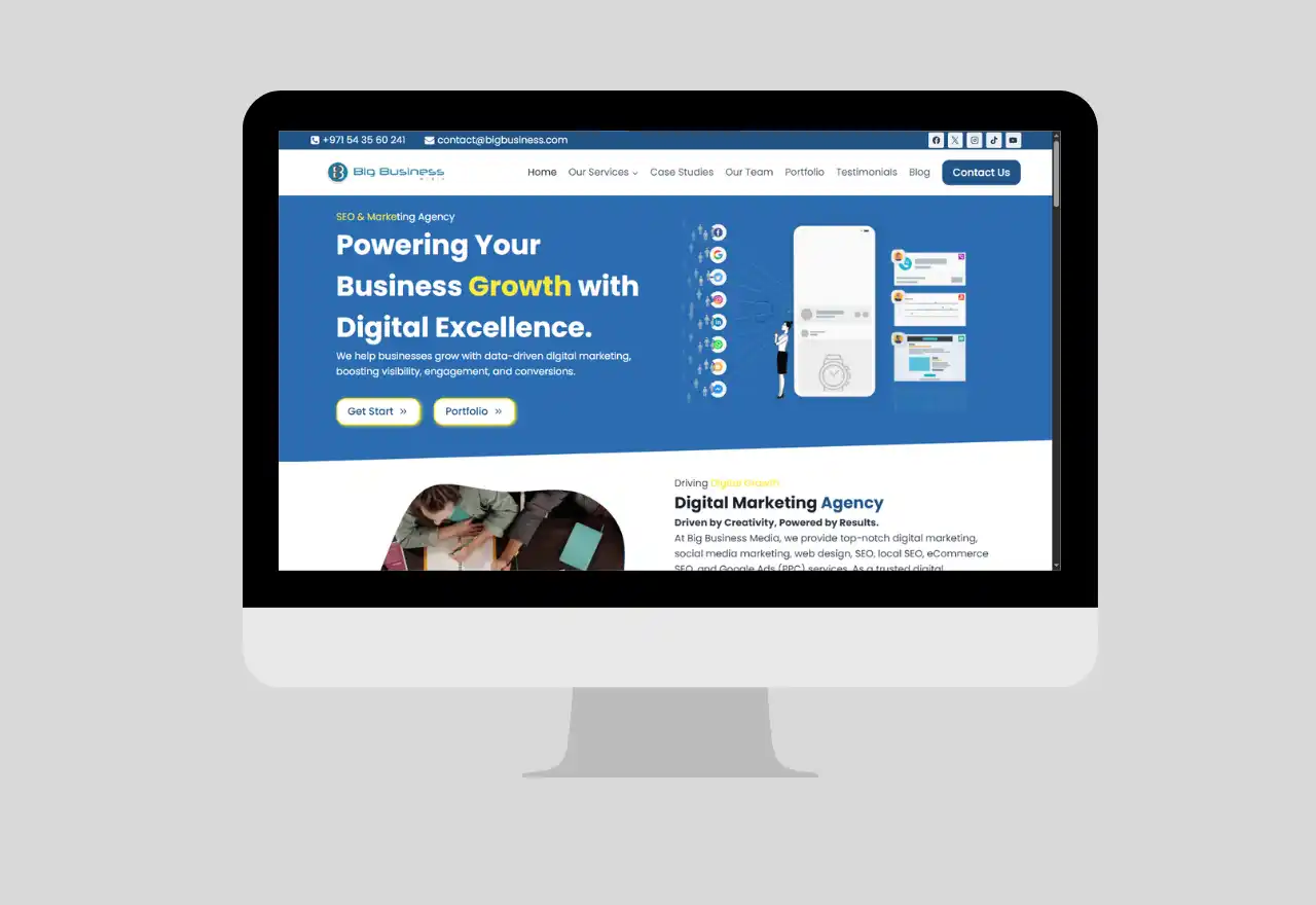 bigbusinessmedia.com website designed by Selectask