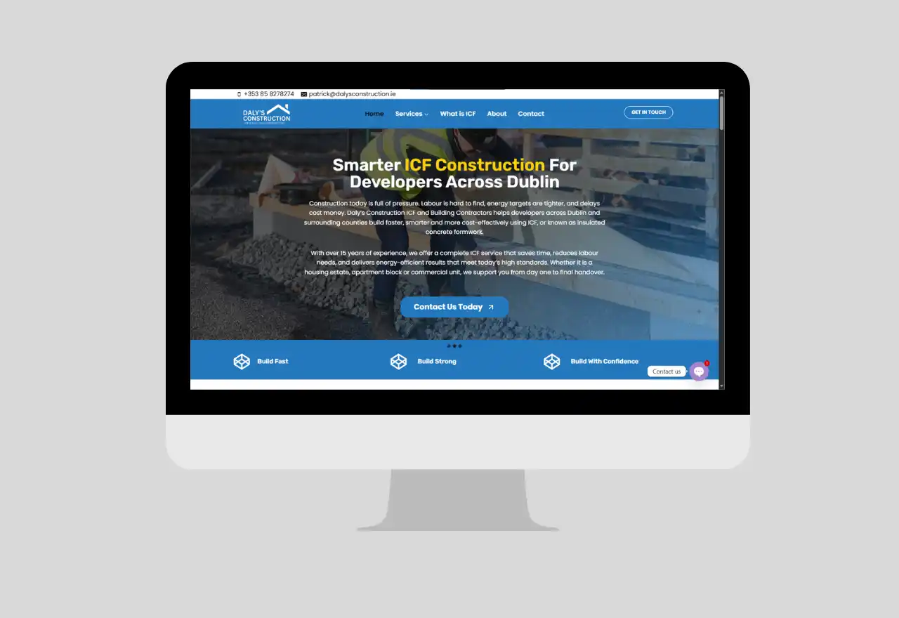 dalysconstruction.ie website designed by Selectask
